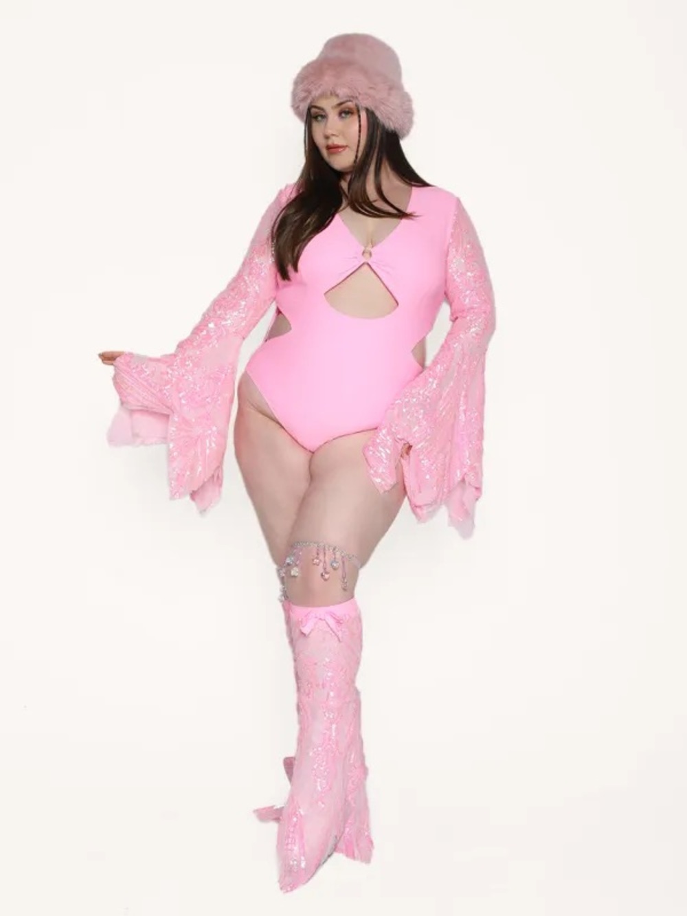 Iheartraves Plur life bell sleeve bodysuit - Picture 4 of 4